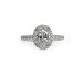 Oval Halo Engagement Ring Setting With Diamonds Along the Band