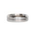 Men's Beveled Edge Wedding Band With Center Line Accent in White Gold (6mm)