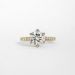 6 Prong Tulip Solitaire Setting With Diamonds On Prongs & Along The Band