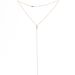 Diamond Cluster Lariat Drop Necklace