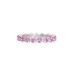 Single Prong Diamond Eternity Band with 5 Pointer Natural Pink Sapphires