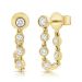 Bezel Set Studs with Drop Chain
