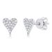 Pavé Diamond Heart Studs