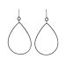 Tear Drop Earrings With Black Diamonds