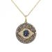 Evil Eye Diamond Disc Pendant