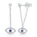 Evil Eye Stud with Drop Chain
