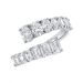 Oval & Emerald Diamond Wrap Ring