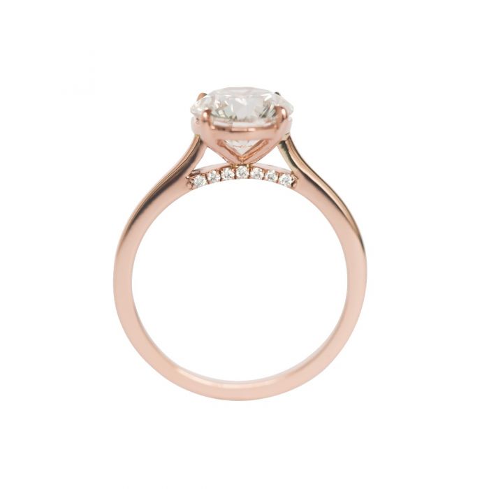 rose gold solitaire setting only